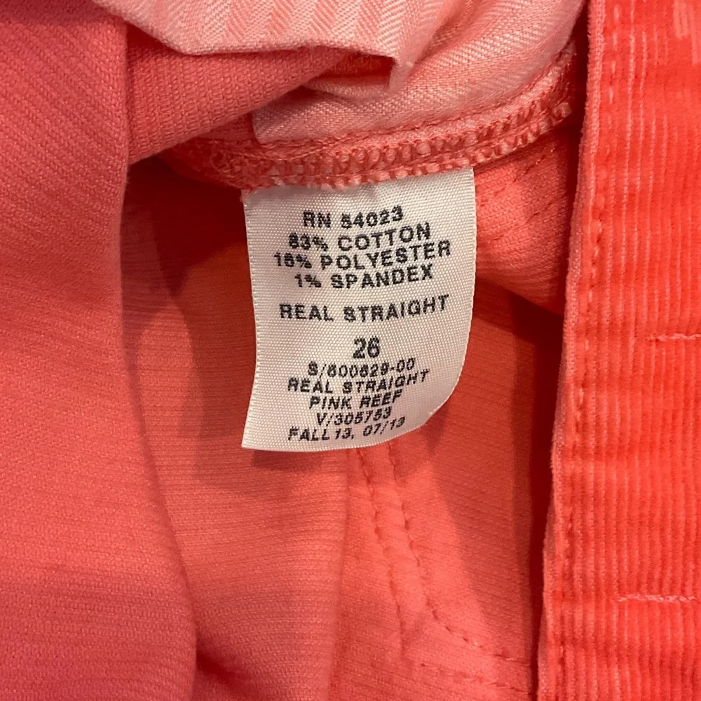 GAP Women's Bright Coral Straight Leg Jeans corduroy thin cotd